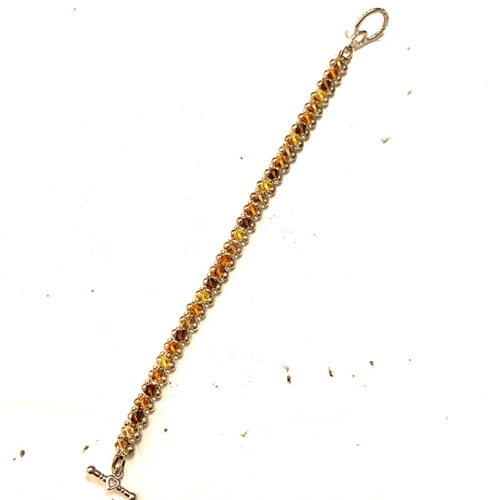 Hand beaded crystal bracelet